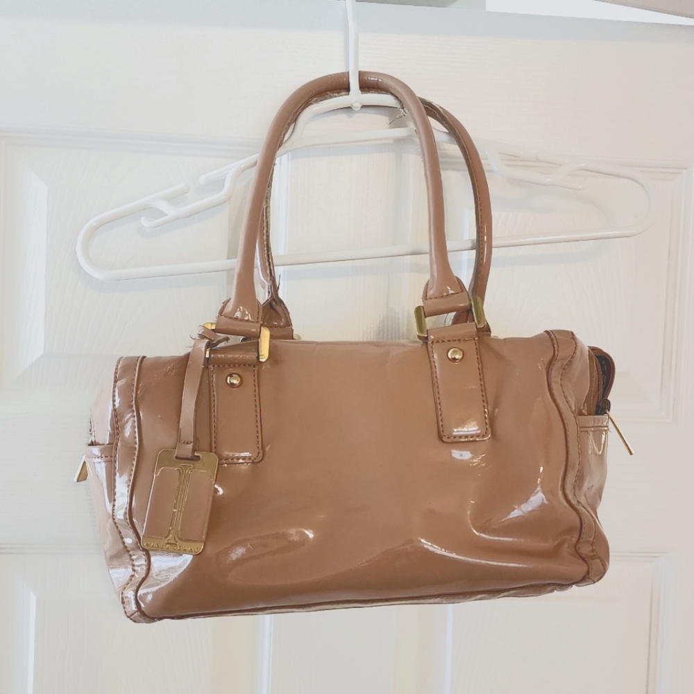 Nude pleather purse